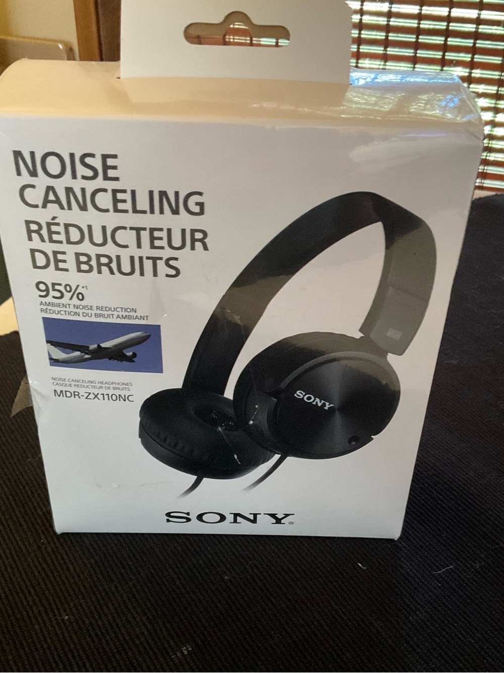Sony Black On-Ear Noise-Canceling Headphones MDR-ZX110NC